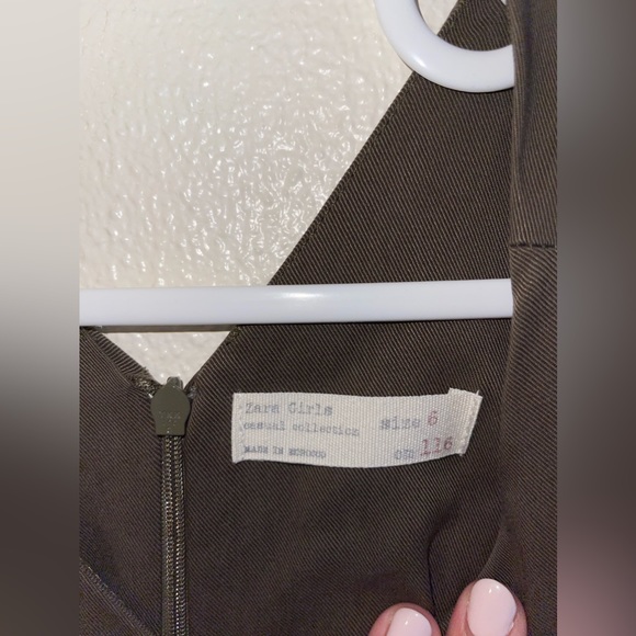 Zara Girls Casual Jumpsuit Romper size 6 in Olive - Picture 3 of 5